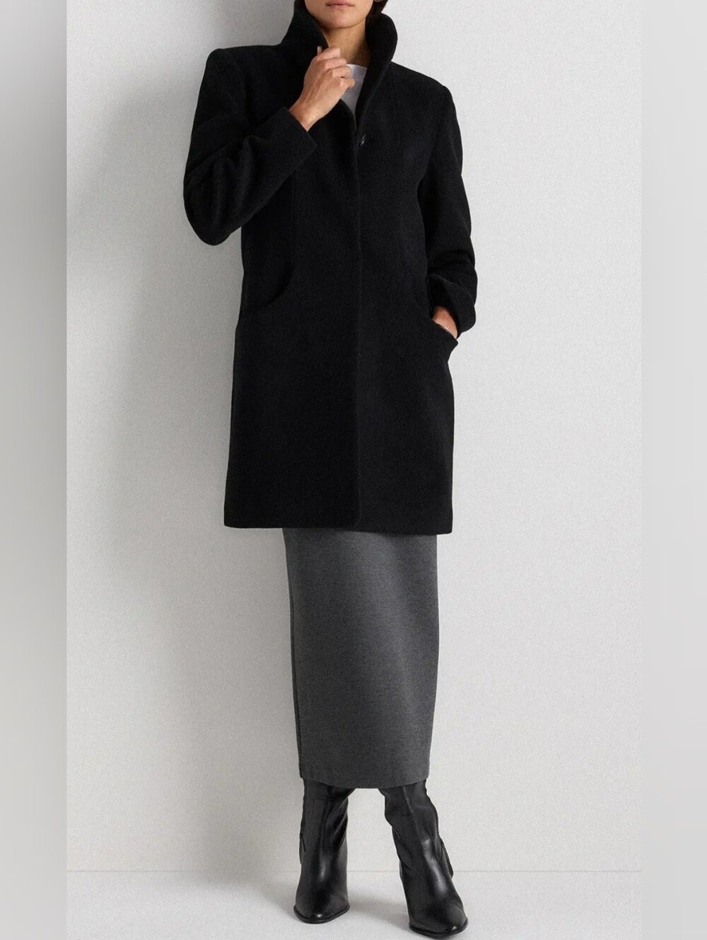 Quince Wool Blend Cocoon Swing Coat - Size 3X